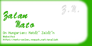 zalan mato business card